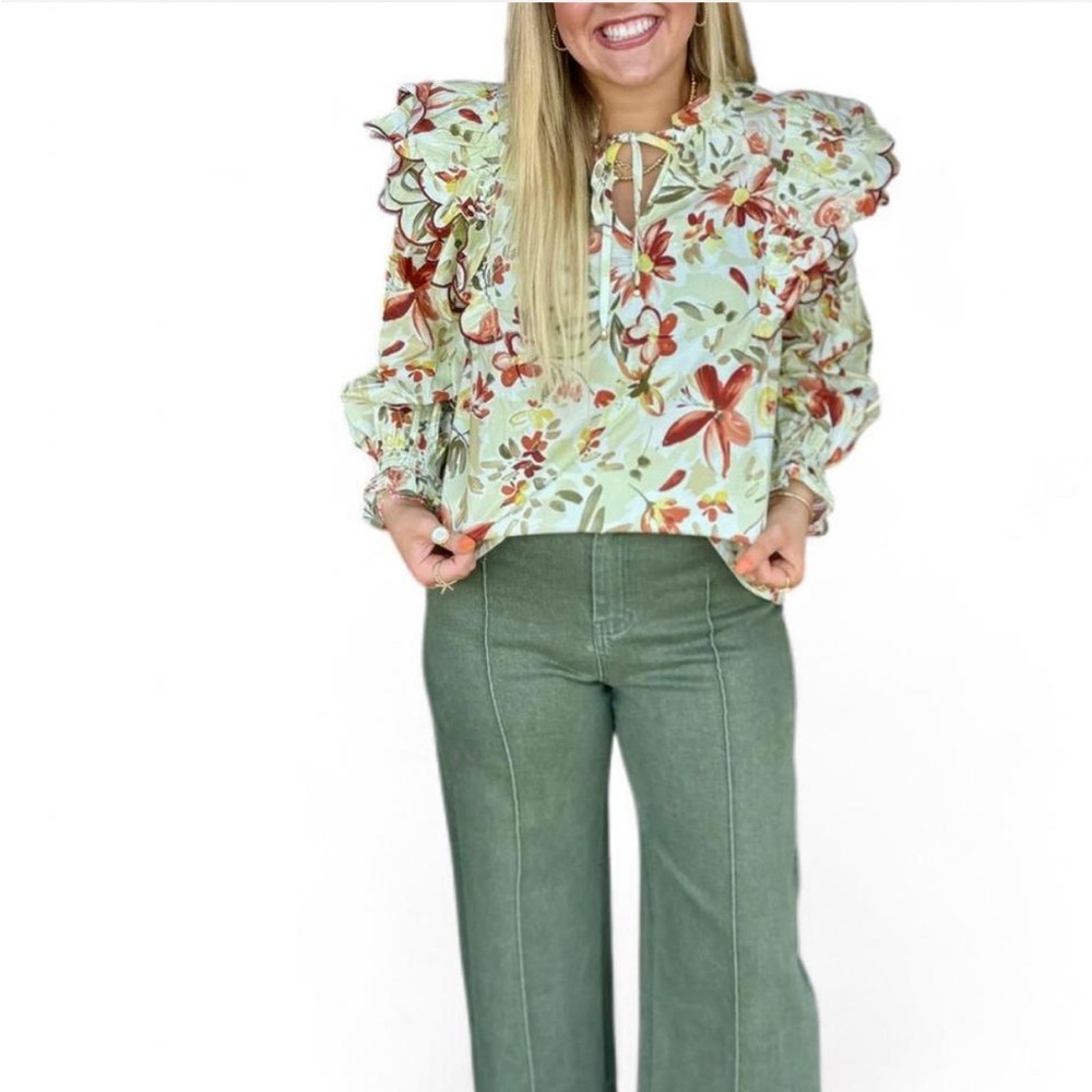 Floral Ruffle Blouse